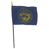 Riverside Mfg. Rayon 4 x 6" Nebraska Flag