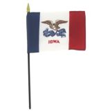 Riverside Mfg. Rayon 4 x 6" Iowa Flag