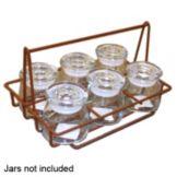 Quadra-Tech Brown Powder Coated Finish Wire Holder f/ 6 Condiment Jars