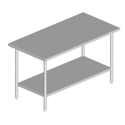 Amtekco S/S Top / Legs / Undershelf 36 x 108" Worktable