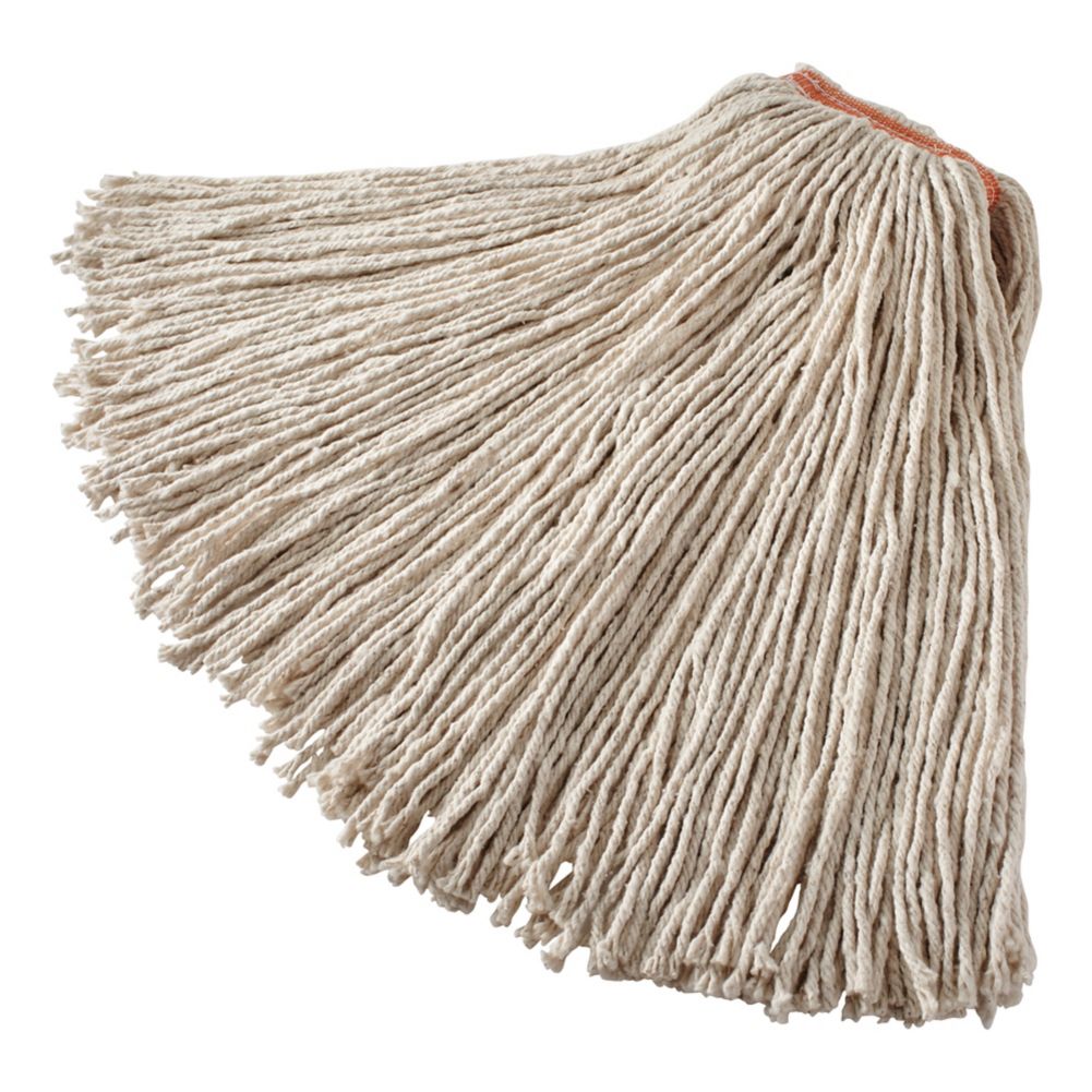 Rubbermaid White Premium Cut End Cotton Mop Head w/ 1" Headband