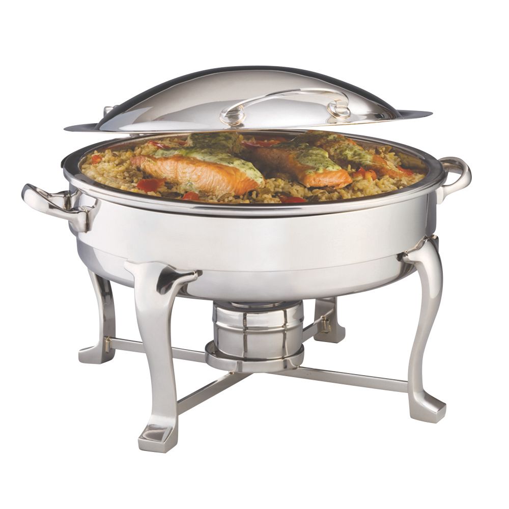 DW Haber & Sons Round S/S 2 Gallon Hinged Millennium Frame Chafer