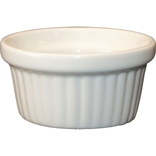 International Tableware American White Ceramic 2 Oz Fluted Ramekin