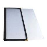 H Risch Black Trim 4-1/4 x 14" Menu Insert w/ Tab