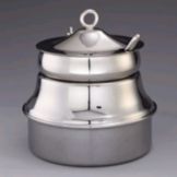 D.W. Haber Saturn Satin Finish Handle Hinged 6 Qt Marmite Soup Grill