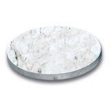 Delfin Design Carrara White Marble Round 9" Melamine Disc