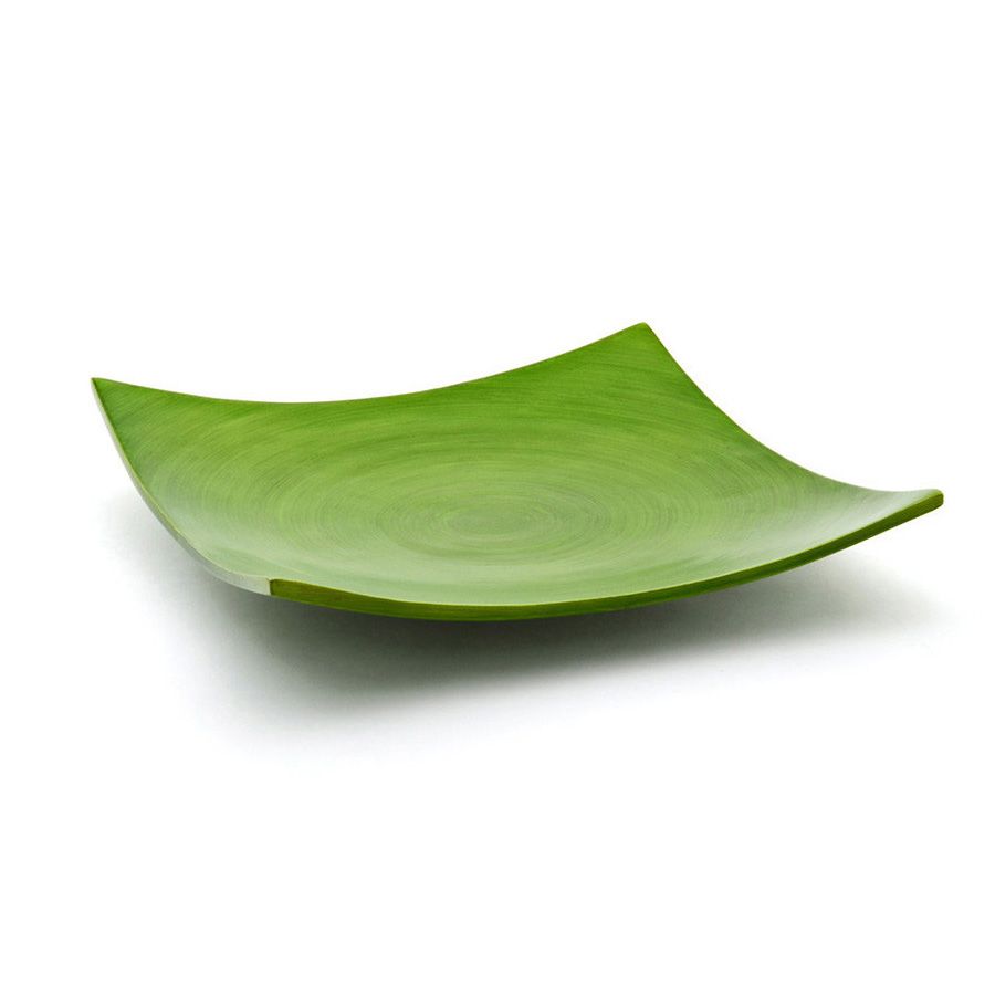Front Of The House&reg; Green Tea Winged 12&frac12;" Bamboo Plate
