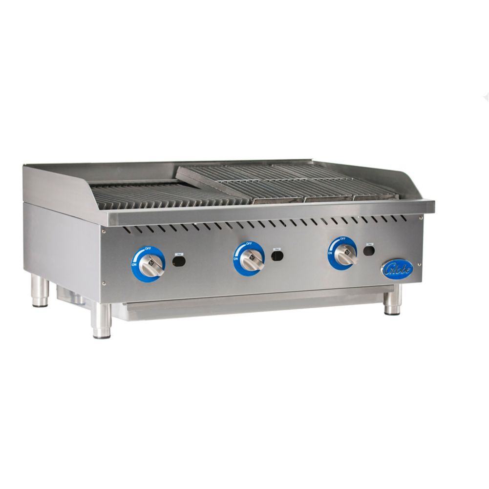 Globe Food Equipment Countertop 36" S/S Radiant Gas Charbroiler