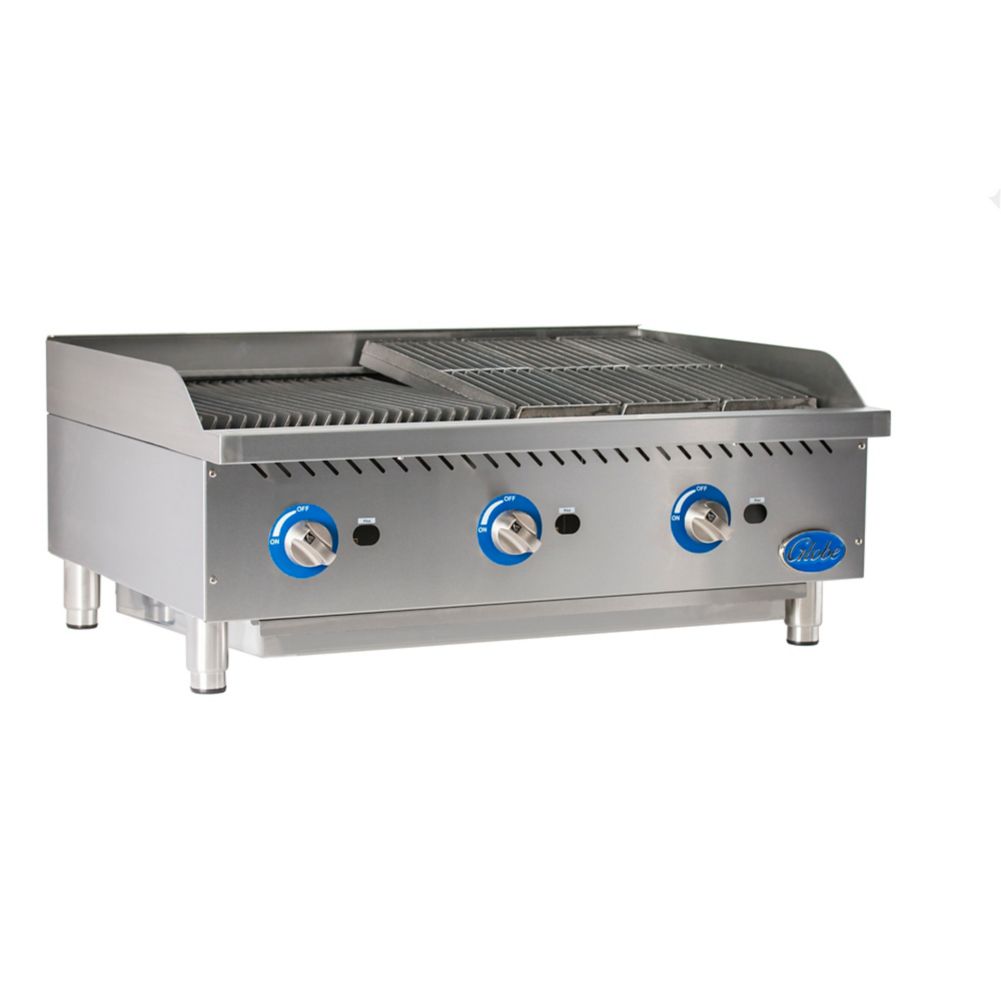 Globe Food Equipment Countertop 36" Char Rock Gas Charbroiler