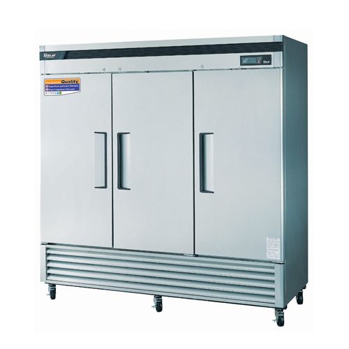 Turbo Air S/S 3-Section Reach-In Refrigerator w/ Bottom Compressor