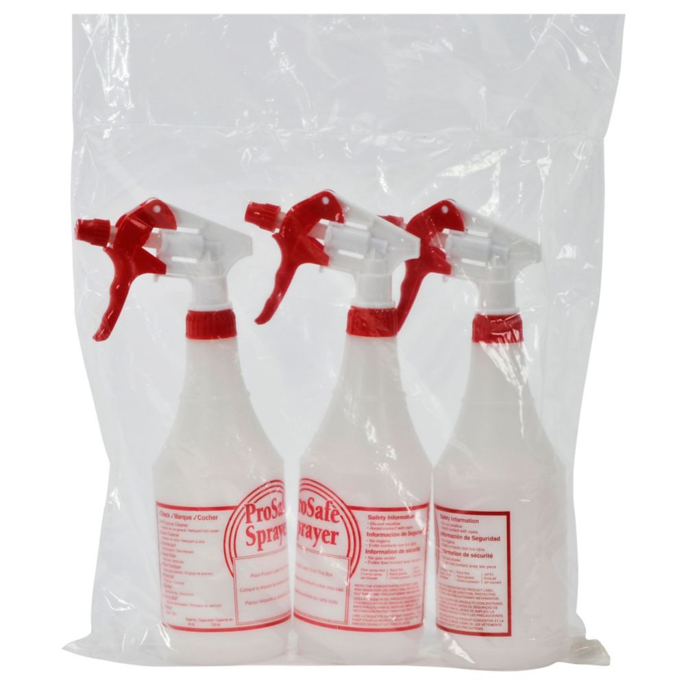 Continental Prosafe&trade; 3-Pk Plastic 24 Oz Bottle w/ Trigger Spray