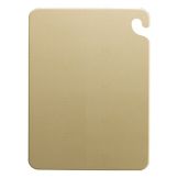 San Jamar&reg; Cut-N-Carry&reg; 18" x 24" Brown Cutting Board