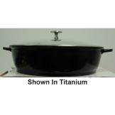 Spring USA&reg; Bella Sandstone 3.5 Qt Round Roaster with Glass Cover
