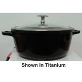Spring USA&reg; Bella Sandstone 2 Qt Round Roaster with Glass Cover
