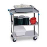 Lakeside S/S 3-Shelf 300-Lb. Capacity Utility Cart w/ Locking Casters
