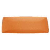 Bugambilia Orange Bamboo 14-3/4 x 7" Rectangle Sushi Plate