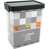 ClickClack Airtight 2.5 Qt Clear Storer w/ Charcoal Lid