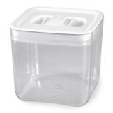 ClickClack Clear 2 Qt Cube Canister w/ White Lid