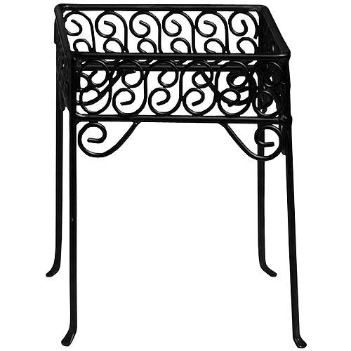 American Metalcraft Contempo&trade; Black Square Scroll Pizza Stand