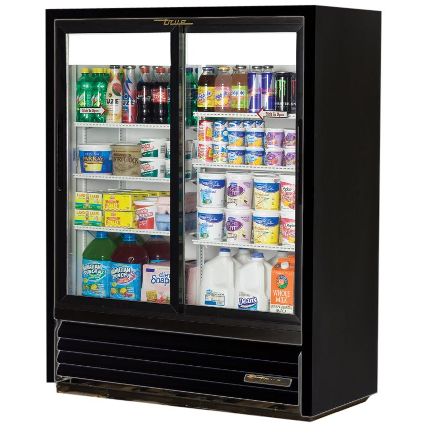 True Convenience Store Low Profile 2-Door Slide Cooler