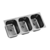 Eagle Foodservice Deep-Drawn Seamless Drop-In 3-Compartment Sink Bowl