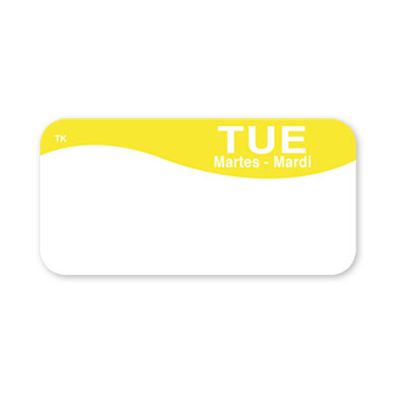 DayMark&reg; ToughMark&trade; 1" x 2" Tuesday Day Label