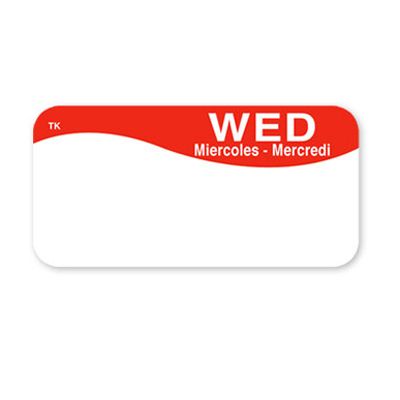 DayMark&reg; ToughMark&trade; 1" x 2" Wednesday Day Label