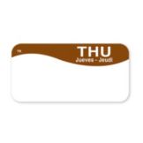 DayMark&reg; ToughMark&trade; 1" x 2" Thursday Day Label