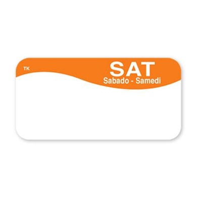 DayMark&reg; ToughMark&trade; 1" x 2" Saturday Day Label