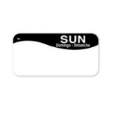 DayMark&reg; ToughMark&trade; 1" x 2" Sunday Day Label