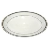 Oval 12" Coupe Platter w/ Black Band
