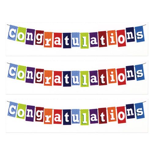 Lucks&trade; Designer Prints&trade; Congratulations Banner