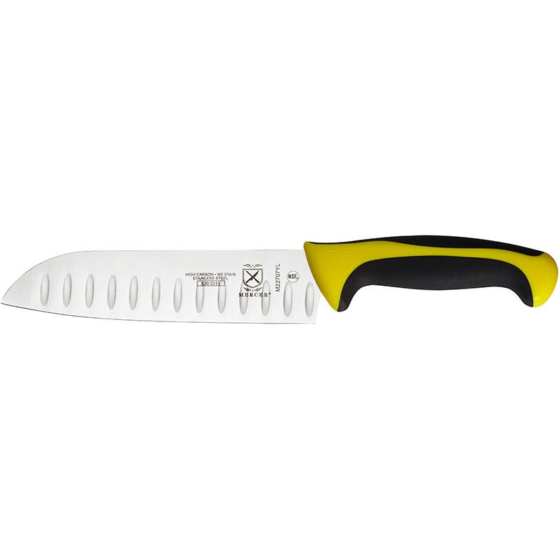 Millennia Primary4&trade; Yellow 7" Santoku Granton Edge Knife