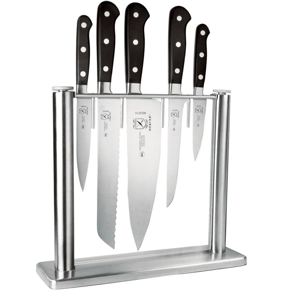 Mercer Cutlery Renaissance&reg; 6-Piece Knife Set with Glass Block