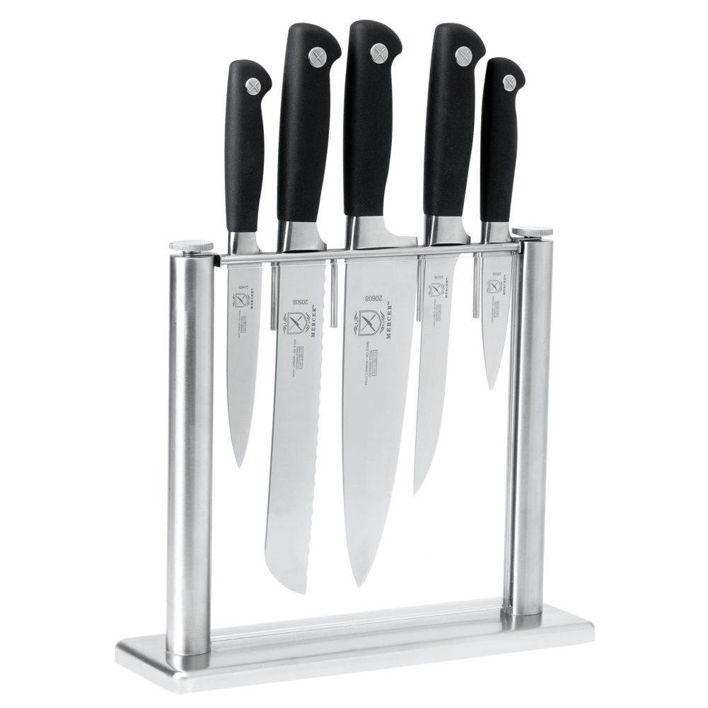 Mercer Cutlery Genesis&reg; 6-Piece Forged Knife Set with Glass Block