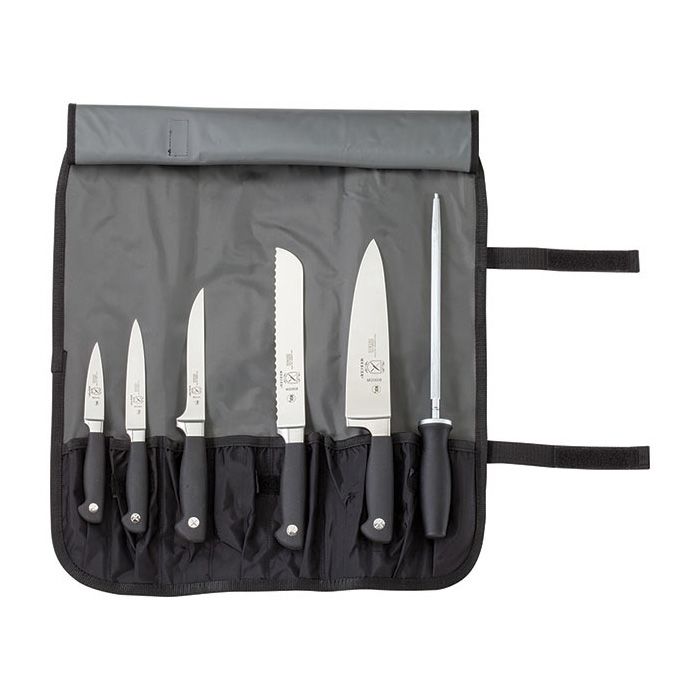 Mercer Cutlery Genesis&reg; 7-Piece Forged Knife Roll Set