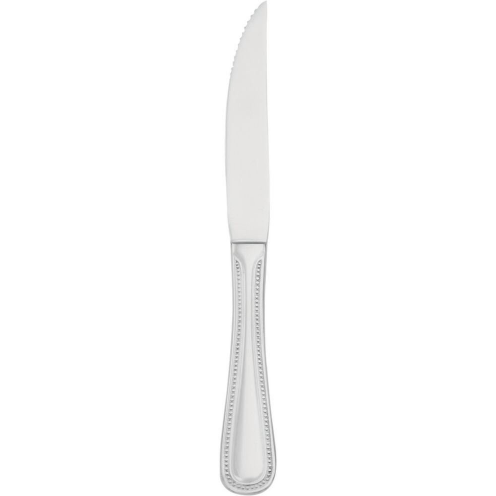 Walco Stainless Classic Bead Pointed Tip 9-5/16" Steak Knife