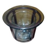 Orion Trading Cape Rustic Iron / Nat. Glass 5 x 4-1/2-In. Candleholder