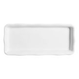 Elite Global Solutions The Edge 14 x 6-1/2 White Organic Shape Tray