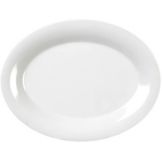 Thunder Group White 12 x 9" Melamine Oval Platter