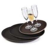 G.E.T.&reg; 11" Round Brown Serving Tray