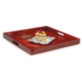 G.E.T.&reg; Mahogany 21" Square Room Service Tray