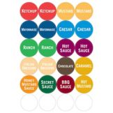 Fundamental Designs Washable Generic Condiment Starter Labels