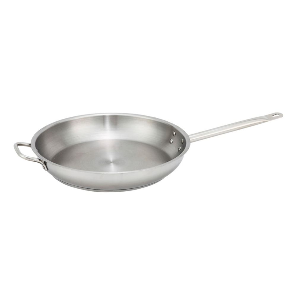 Winco 14" Stainless Steel Fry Pan