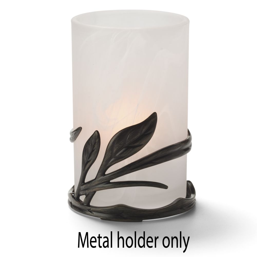 Hollowick Wrought Metal Leaf Ring Design Lamp Base