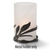 Hollowick Wrought Metal Leaf Ring Design Lamp Base