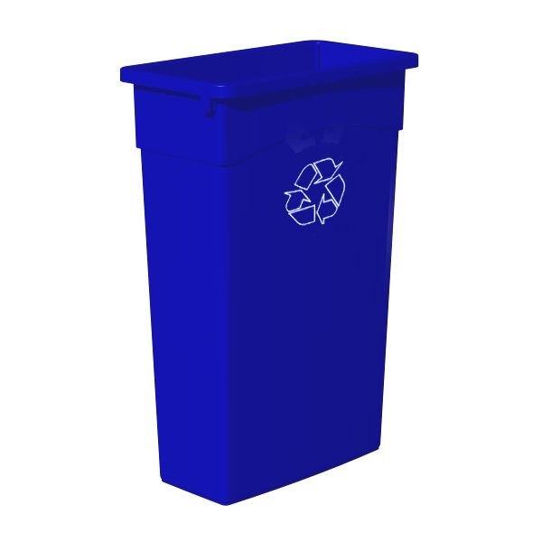 Continental Mfg. Wall Hugger&trade; 23 Gal. Blue Recycle Container
