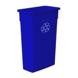 Continental Mfg. Wall Hugger&trade; 23 Gal. Blue Recycle Container
