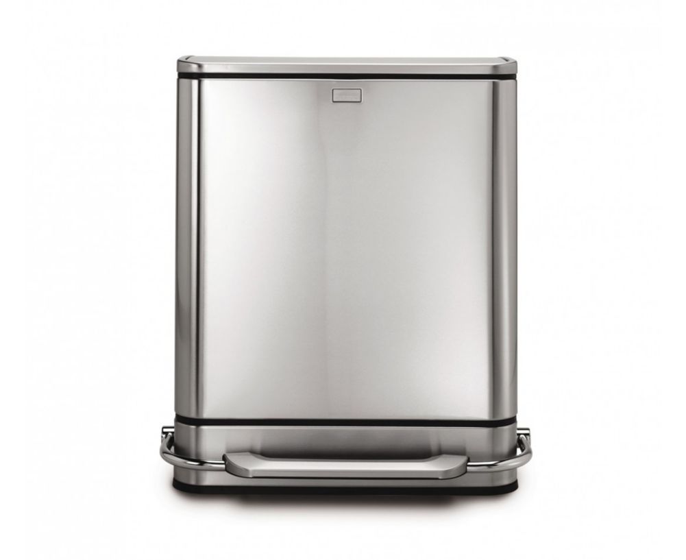 simplehuman&reg; Brushed S/S Step-On 55 L / 14.5 Gal Trash Container