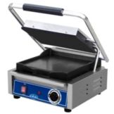 Globe Single Bistro Series Panini Grill with Smooth Plates